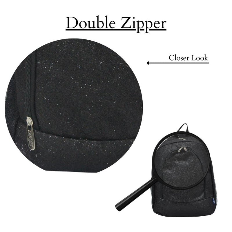 NGIL Canvas School Backpack (Glitter-Black) - Image 5